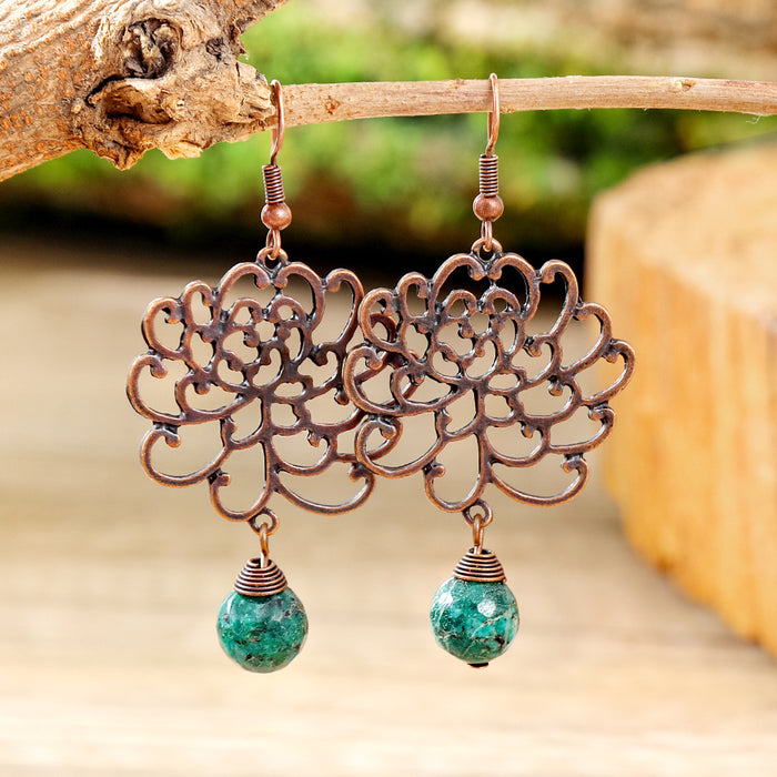 Wholesale Bohemian Geometric Tassel Earrings Set - Zinc Alloy Electroplated Boutique Resale Jewelry