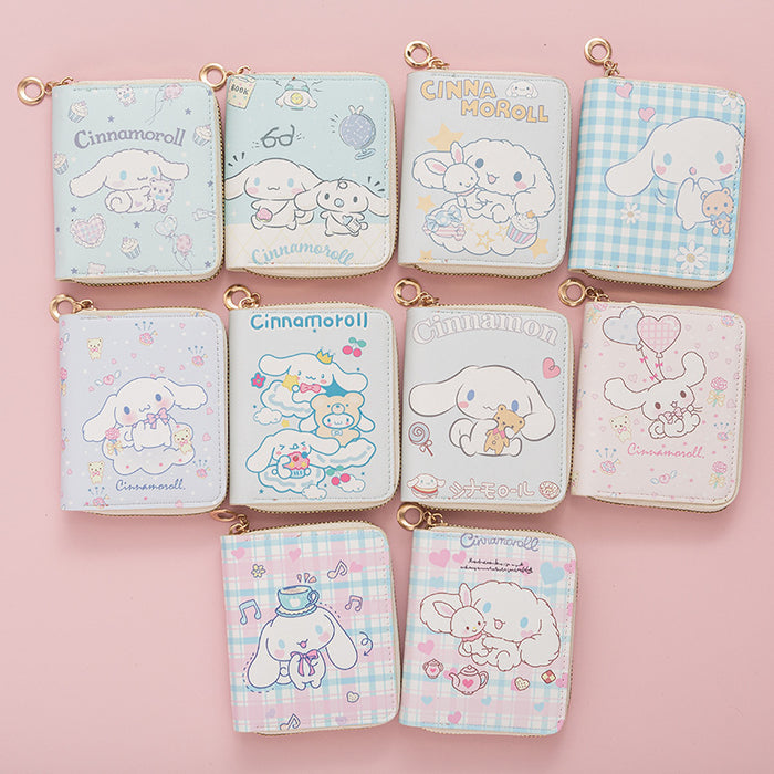 Wholesale Cute PU printed short zippered children' s wallet