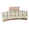 Wholesale multi-color beige leather square Hair Clips