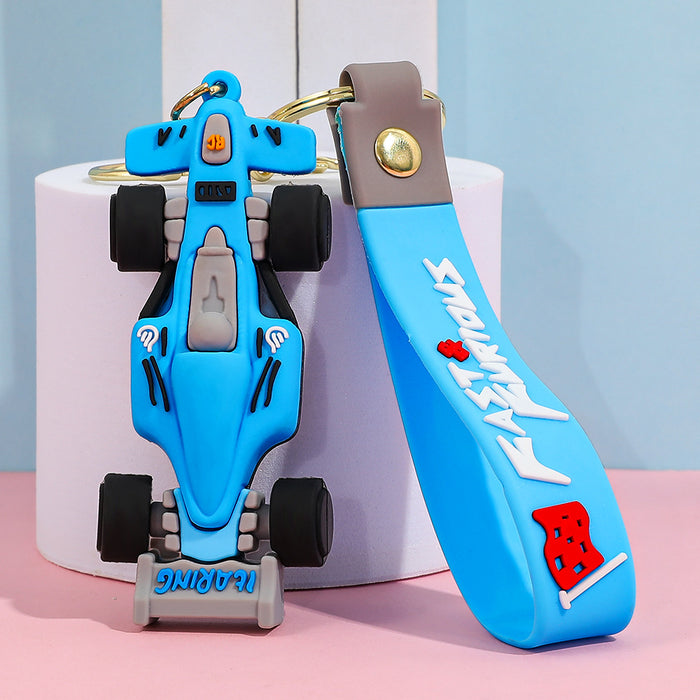 Wholesale Cartoon Racing Car Model Keychain Backpack Pendant Doll Keychains