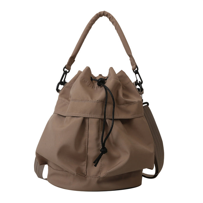 Wholesale Versatile new fashionable and casual bag with large capacity, hand-held drawstring, single shoulder, crossbody, water bucket bag