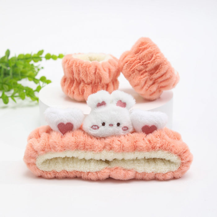 Wholesale Cute cartoon animal-shaped face wash headband