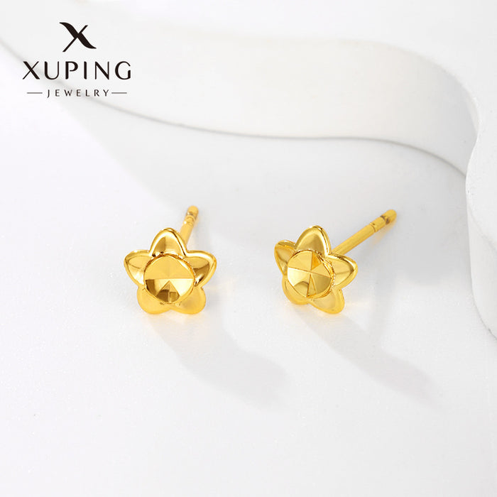 Wholesale Alloy Flower Simple and Compact Mini High-end Fashionable Earrings JDC-ES-XP005