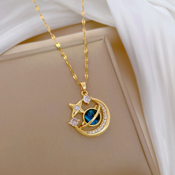 Wholesale Light luxury temperament, gorgeous full diamond necklace, versatile collarbone chain accessories wholesale