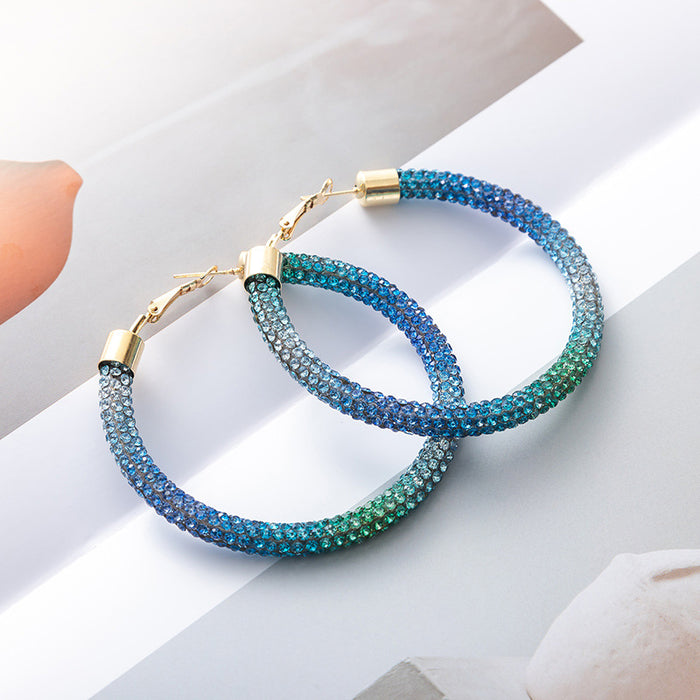 Wholesale Christmas Independence Day gradient color earrings for women,  gorgeous evening dress matching accessories