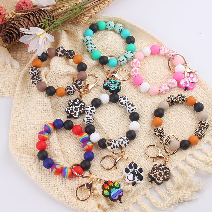 Wholesale Silicone Bead Keychain Accessories