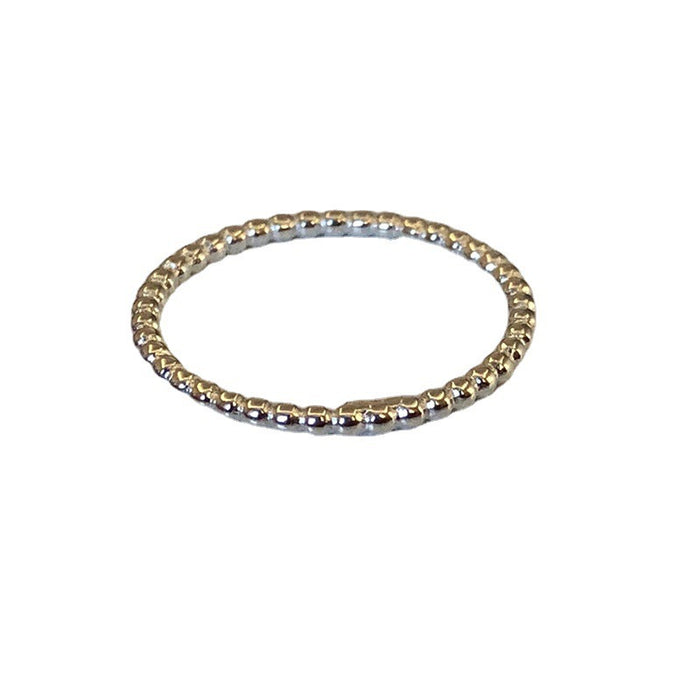 Wholesale Pure silver single diamond round bead opening plain ring with simple temperament