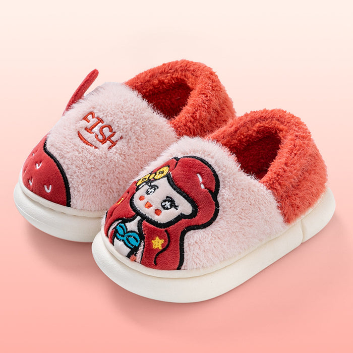 Wholesale Winter Children' s Cotton Slippers Bag Heel Girls Boys Dinosaur Indoor F Slippers Kids Baby Anti-slip Cotton Shoes