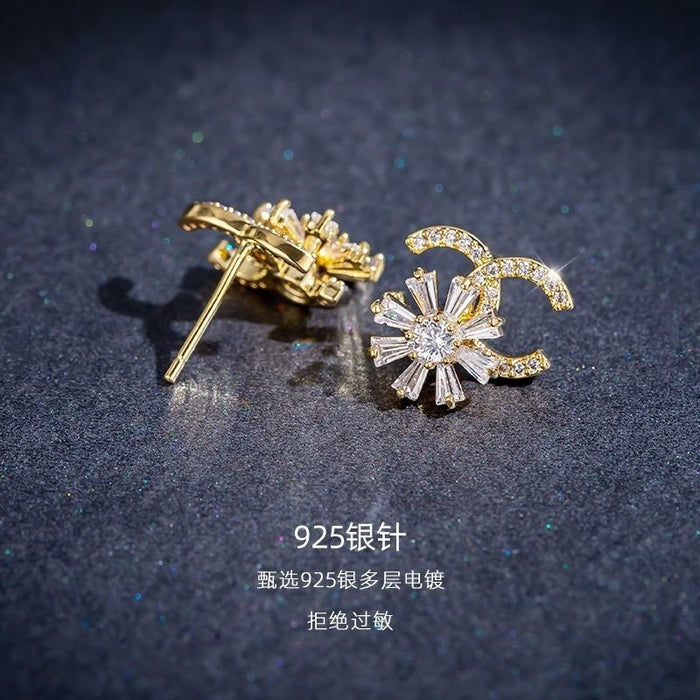 Wholesale Rotating windmill alloy earrings