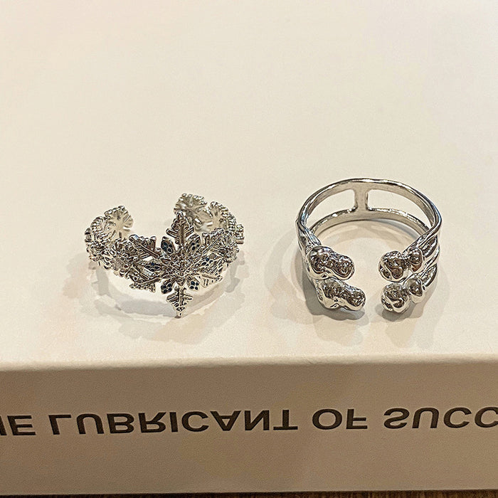 Wholesale Personalized Love Geometry Ring Retro Fashion Exaggerated Irregular Opening Ring