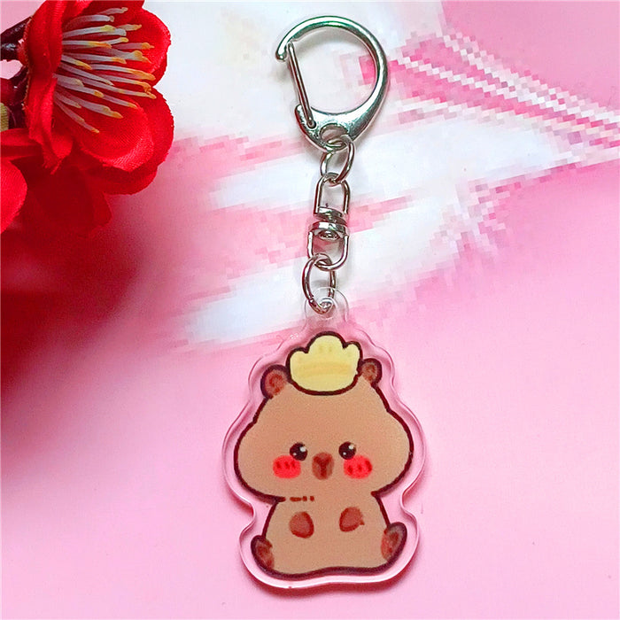 Wholesale Cartoon Keychain Acrylic Double-Sided Key Ring