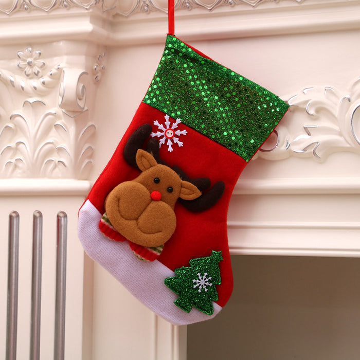 Wholesale Christmas Stockings Christmas Gift Bag Christmas Small Stockings Pendant Christmas Tree Hanging Ornament Bag