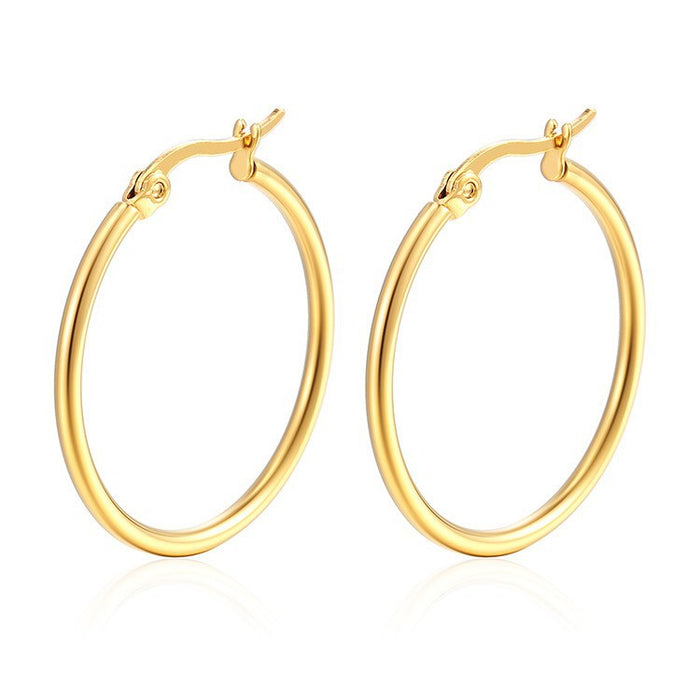 Wholesale Stainless steel circle statement earrings