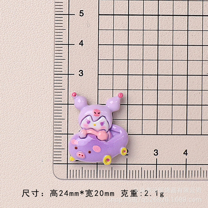 Wholesale Driving Car Cute Cartoon Accessories Cartoon Resin Jewelry Cream Glue Handmade Hairpin Patch Drop