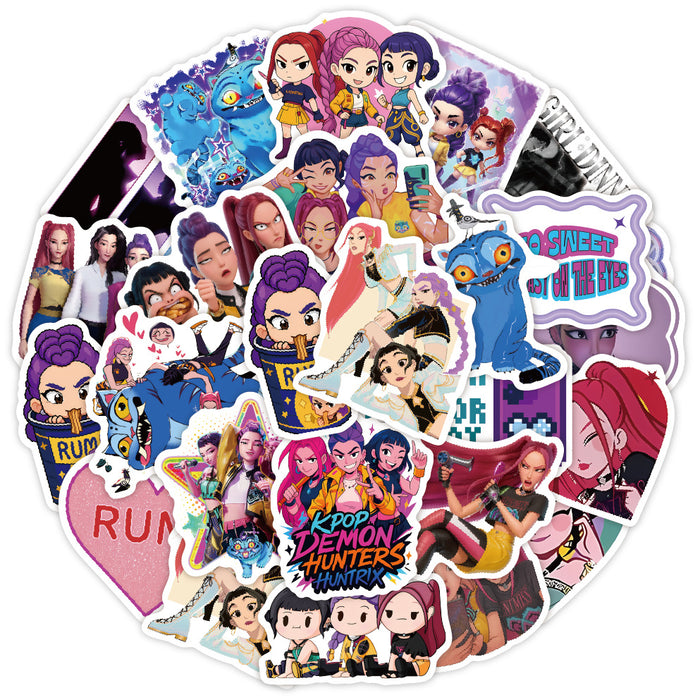 Wholesale 50pcs KPOP Cartoon Stickers Decorations