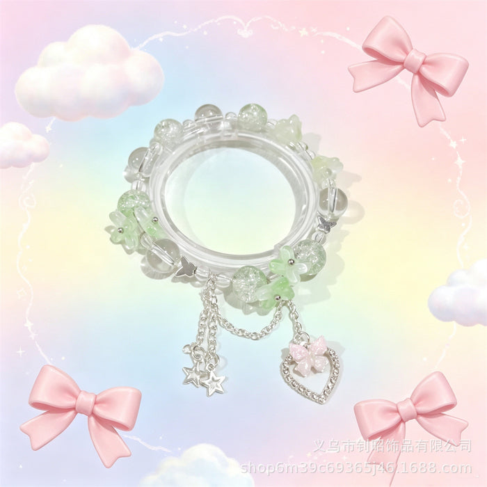 Wholesale Sweet Blossom Heart Bracelet Women Fashion Accessory Gift