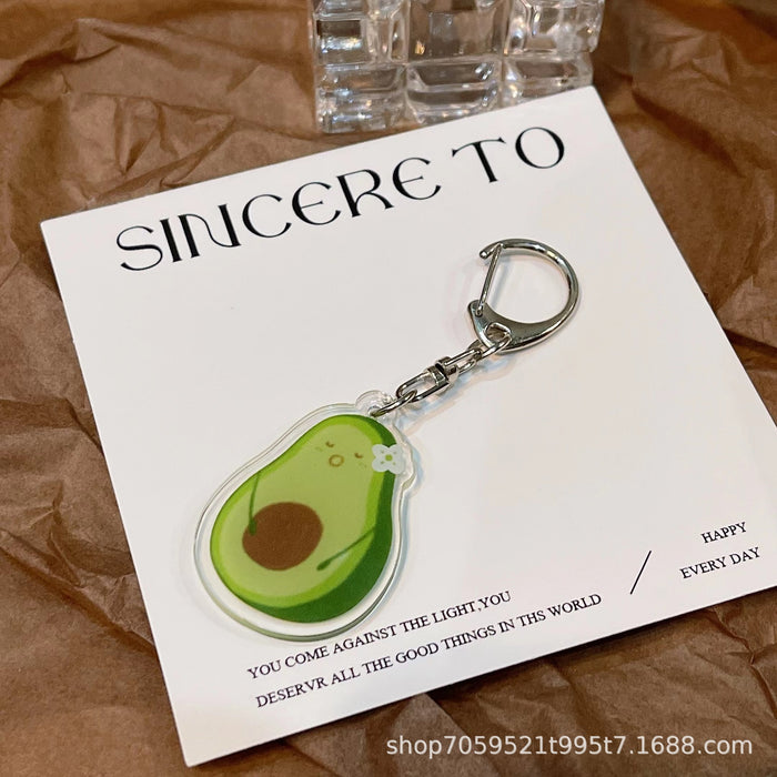 Wholesale Cute Keychain Double-sided Transparent Acrylic Girl Student Bag Accessories Children' s School Bag Couple' s Best Friend Pendant