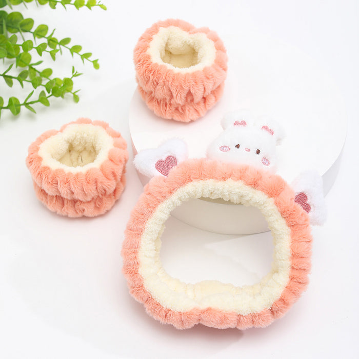 Wholesale Cute cartoon animal face wash headband