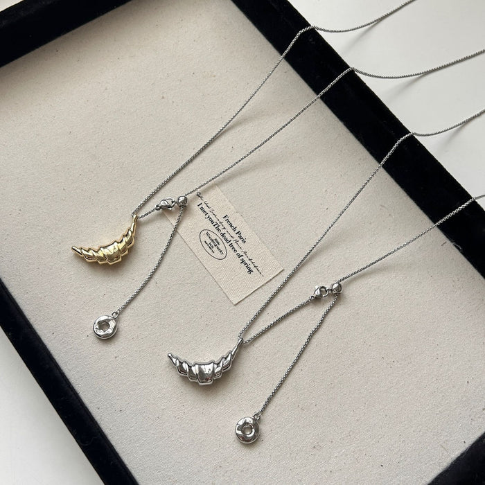 Wholesale Cattle Bag Donut Pull-out Necklace Women's Long South Clavicle Chain