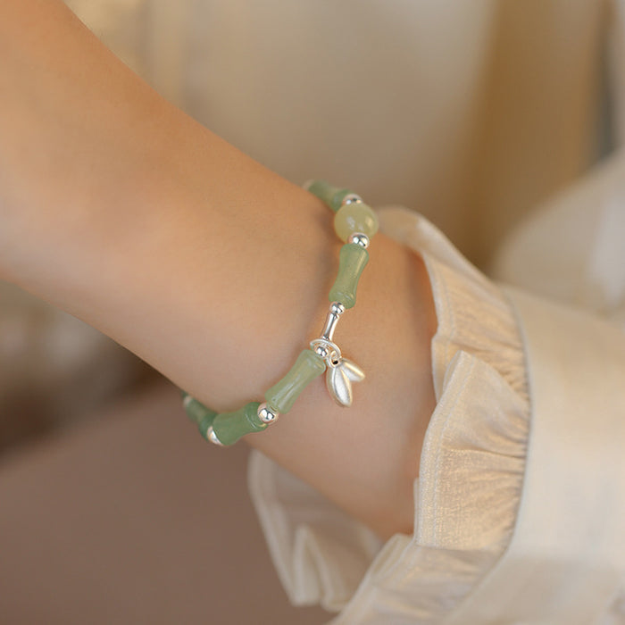 Wholesale Bamboo bracelet handmade, niche, light luxury, women's bracelet, exquisite and versatile, handmade accessory