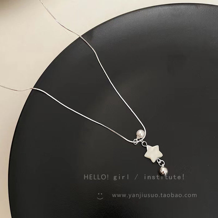 Wholesale Shell star pendant necklace, light luxury, niche, high-end, sweater chain accessory