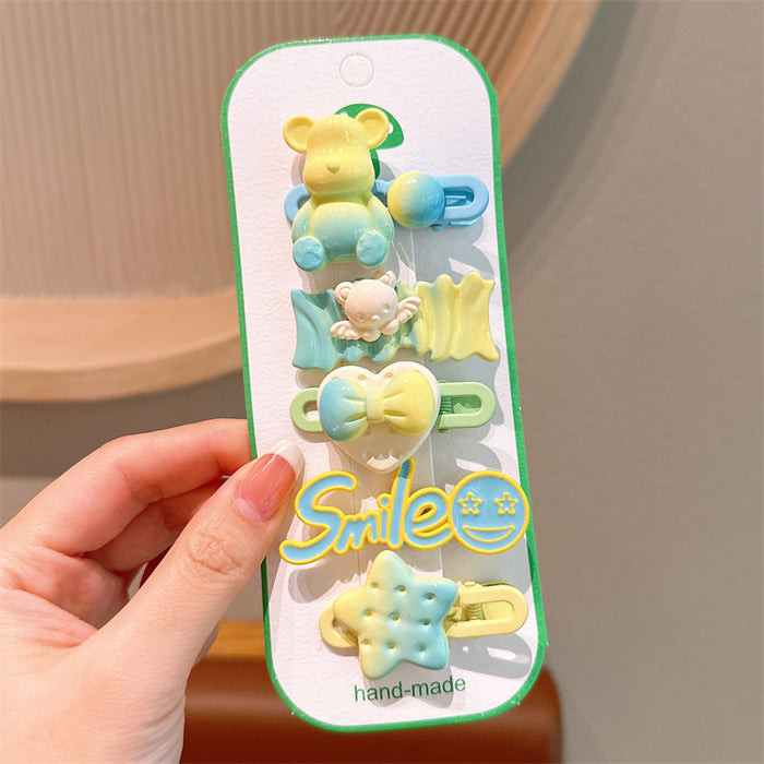 Wholesale Cartoon Children Cute Bear Resin Hair Clip JDC-HC-QiY010