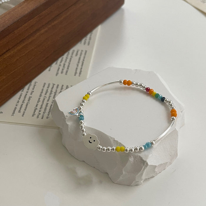 Wholesale Pure silver bracelet, bead, niche temperament, versatile accessory