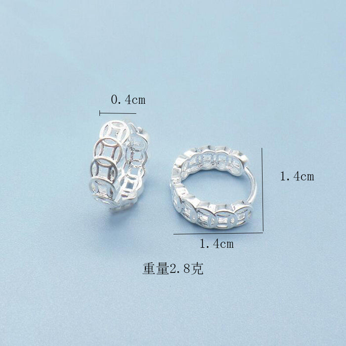 Wholesale copper coin gold silver ear buckle