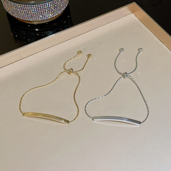 Wholesale letters titanium steel bracelet female