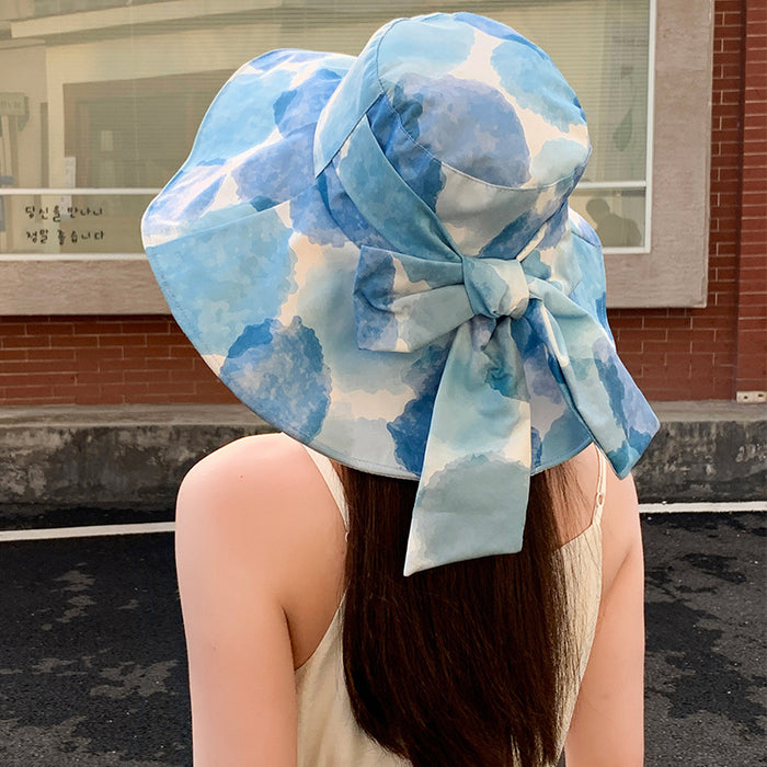 Wholesale Bow fisherman hat, fashionable large eave sun protection hat