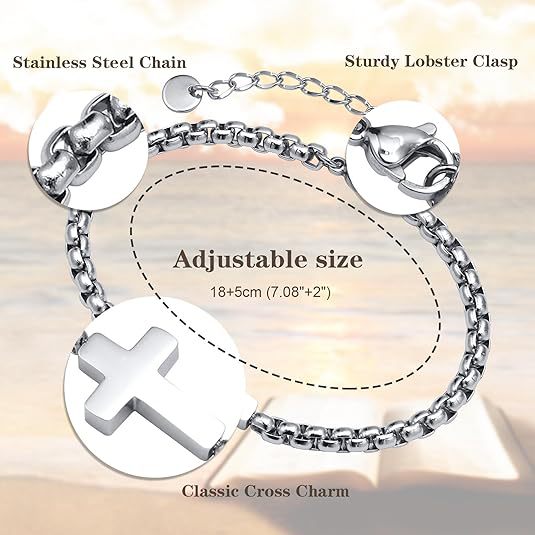 Wholesale Jewelry Wholesale Personalized Stainless Steel Cross Bracelet Paladin Bracelet