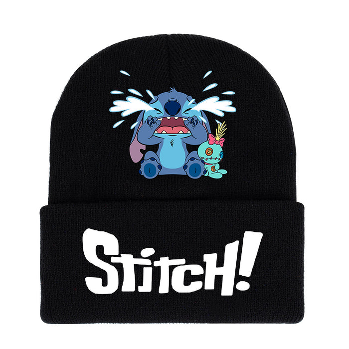 Wholesale Student Cartoon Print Knitted Hat Outdoor JDC-FH-JR001