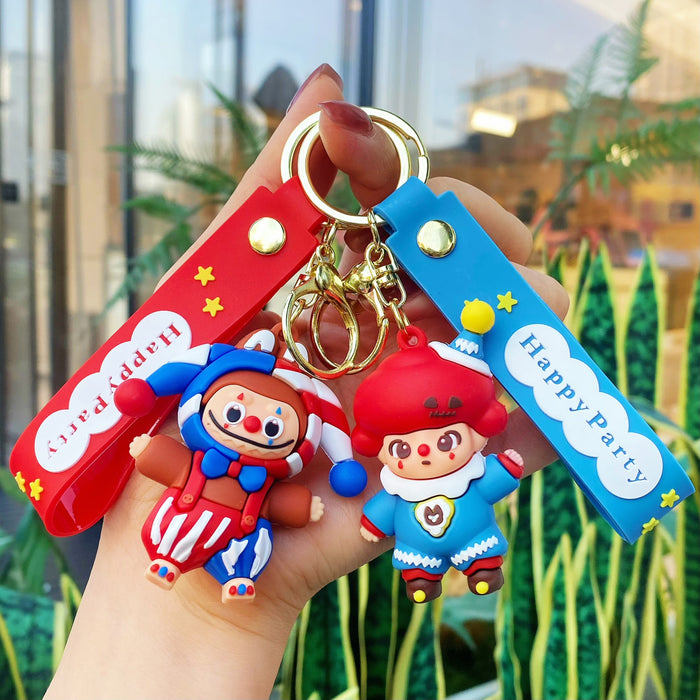 Wholesale 10 PCS Colorful silicone cute cartoon keychains