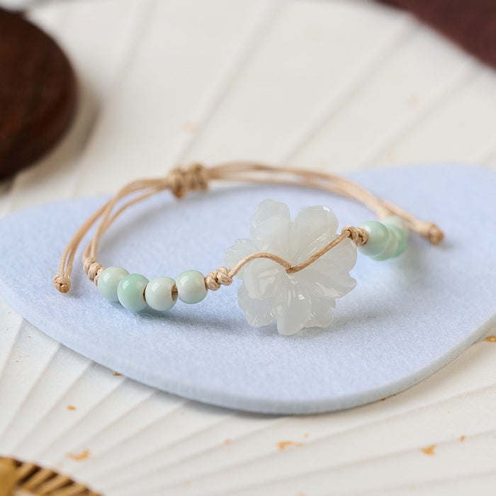 Wholesale Flower Woven Bracelet Ceramic Hand Rope Accessories