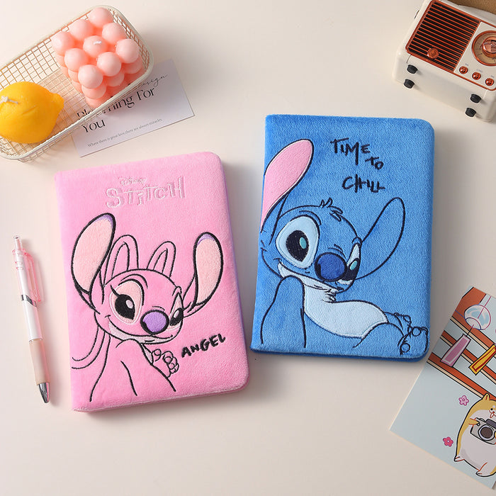 Wholesale Cute plush cartoon notebook Creative children' s high-value plush notebook Student horizontal line notepad