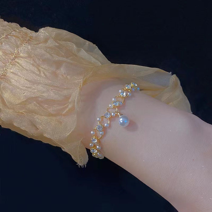 Wholesale diamond pearl bracelet South Korea niche design bracelet new fashion bracelet