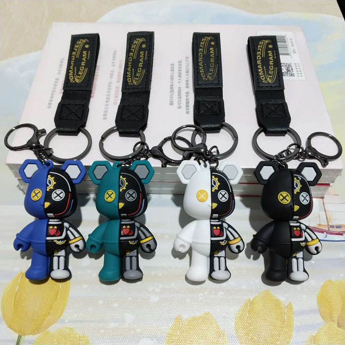 Wholesale Cartoon Mechanical Bear Keychain Pendant Cute Doll Bag Hanger Car Hanger