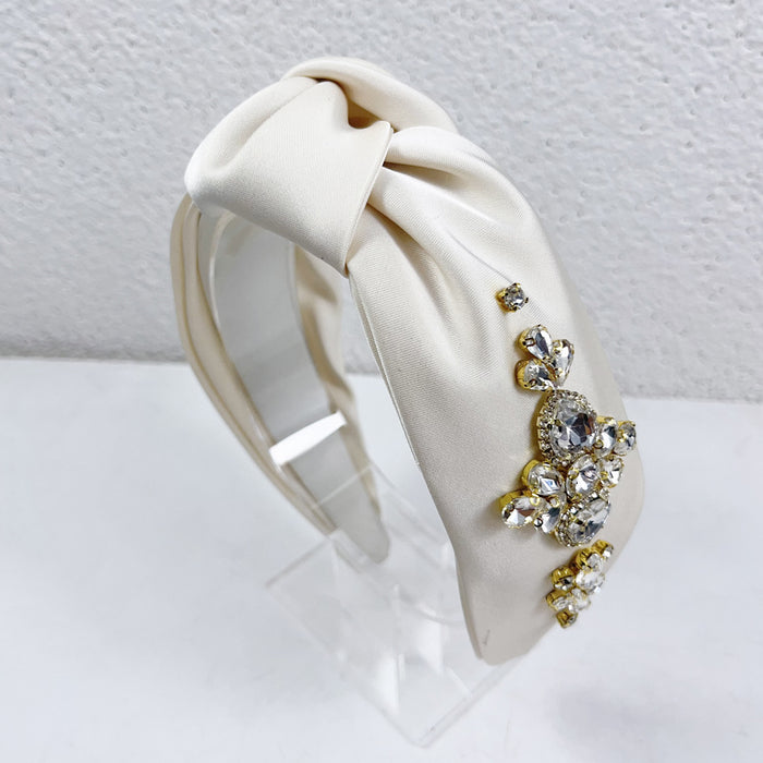Wholesale Diamond Satin Wide Fabric Headband JDC-HD-ChaoXuan011