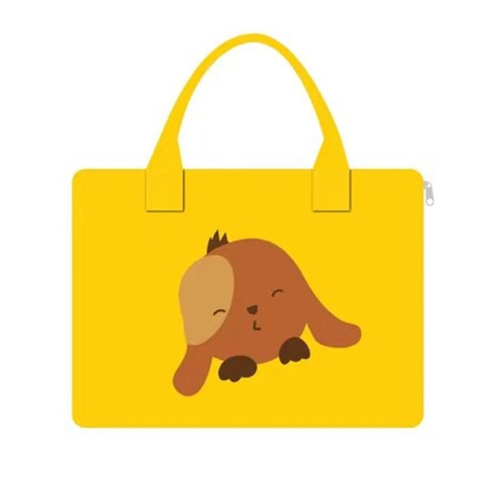 Wholesale Cartoon travel bag Felt luggage bag Large capacity cute handbag Portable hangable trolley case storage bag