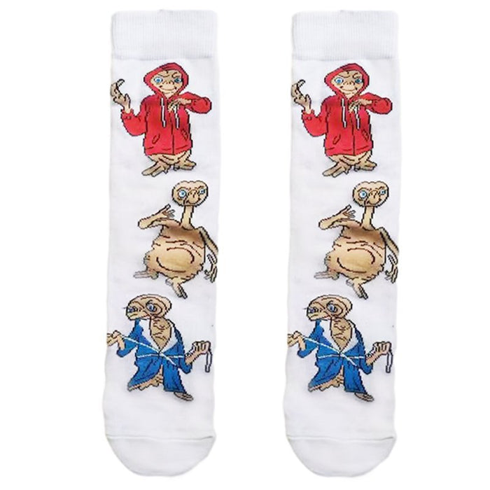 Wholesale Big Eyed Monster Men's Alien Cartoon Cotton Middle Socks JDC-SK-HuiHe042