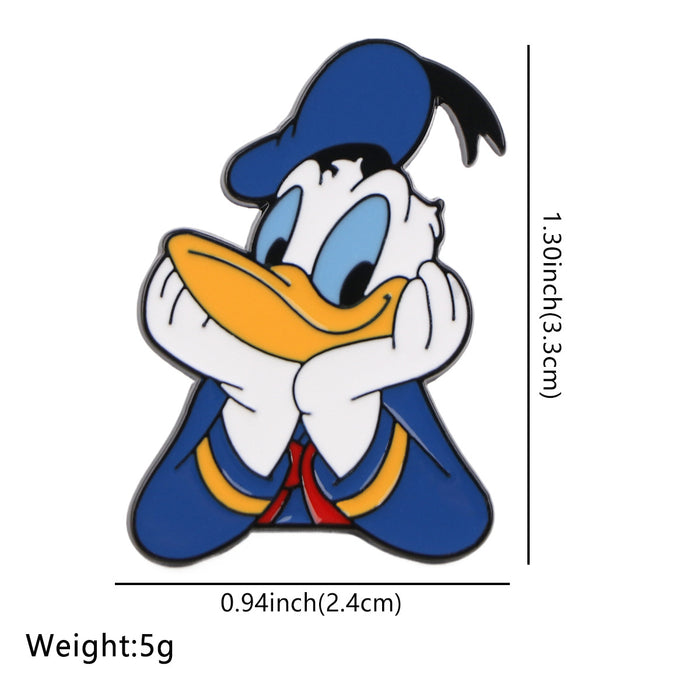 Wholesale Cartoon Duck Mouse Animation Animation Brooch Badge Clothing Backpack Accessories