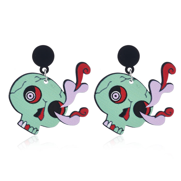 Wholesale  dark personality trend horror ghost animal funny earrings earrings