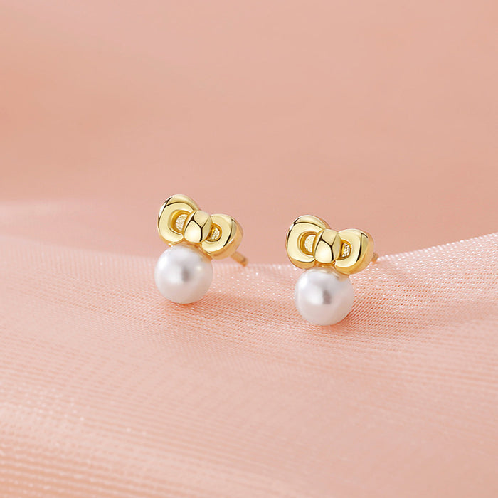 Wholesale Four-Leaf Flower Pearl Earrings for Women