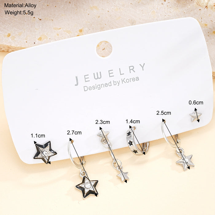 Wholesale Rhinestone Star Earrings