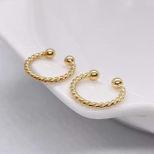 Wholesale Fashion Zircon Set Simple Women's Versatile Earbone Clip Cross Fried Dough Twists Three Piece Set