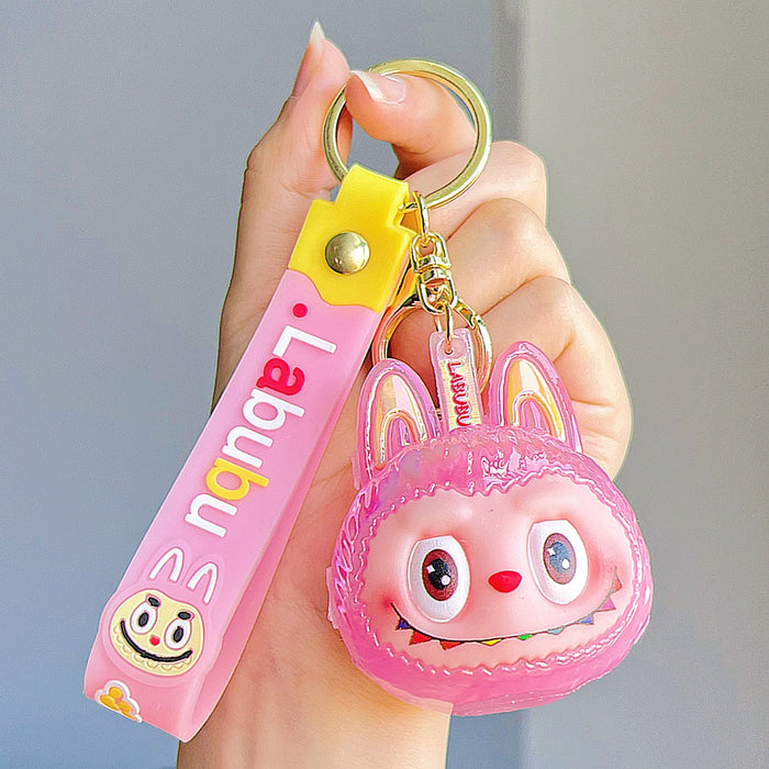 Wholesale Electroplated luminous cartoon 3D doll keychains for couples