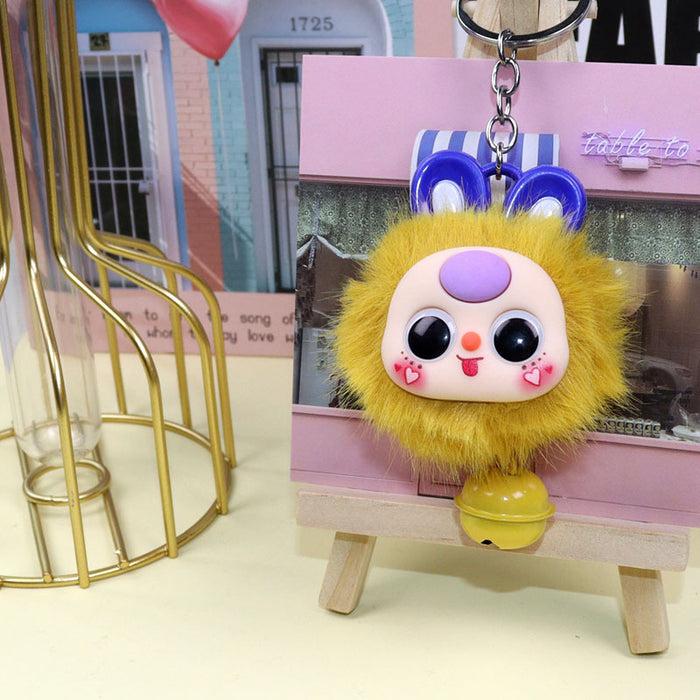Wholesale Creative Popular Plush Doll  Keychain Car Bag Pendant Rabbit Fur Ball Pendant Student Commemorative Gift