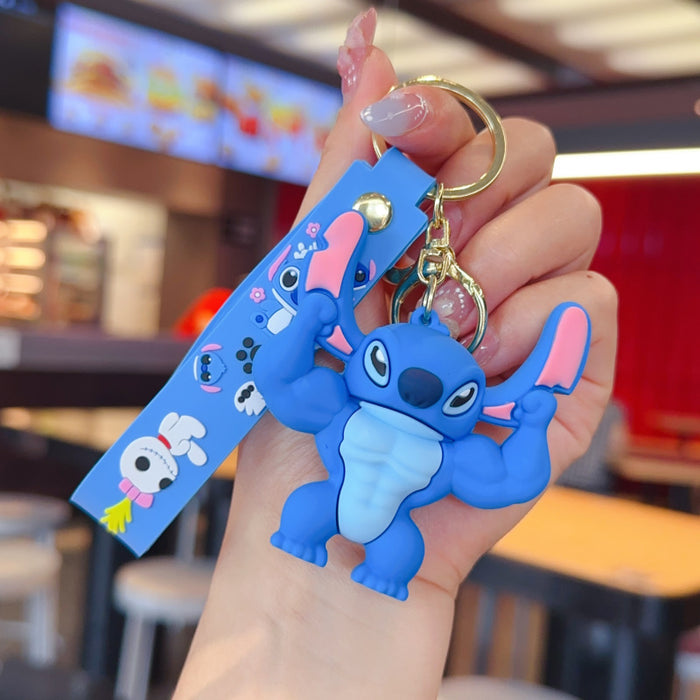 Wholesale Cartoon anime alien keychain chain doll bag pendant buckle cross-border keychain