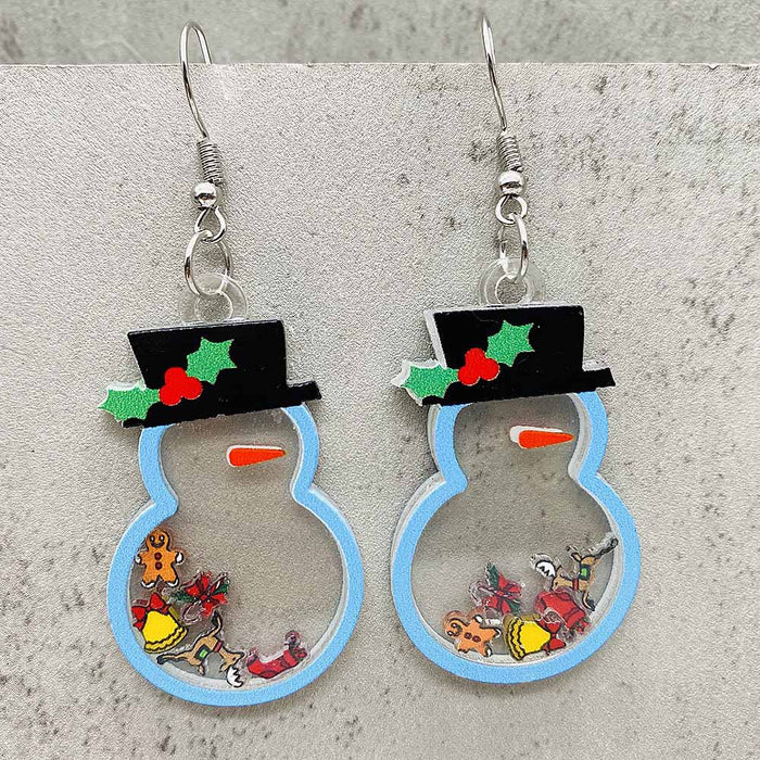 Wholesale Christmas Earrings Christmas Tree Snowman Elk Shaker Earrings Christmas Ornaments Gifts