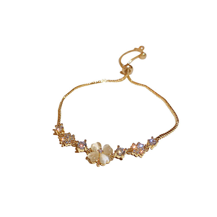 Wholesale Cat's eye stone bracelet girls fashion temperament  zircon jewelry